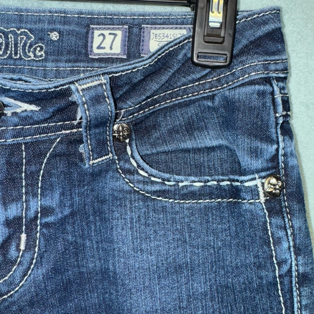 Women's Miss Me Skinny Jeans Size 27 Blue - Picture 6 of 8